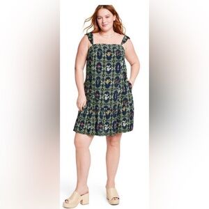 Agua Bendita X Target Dainty Floral Tile Print Mini Dress Size 1X